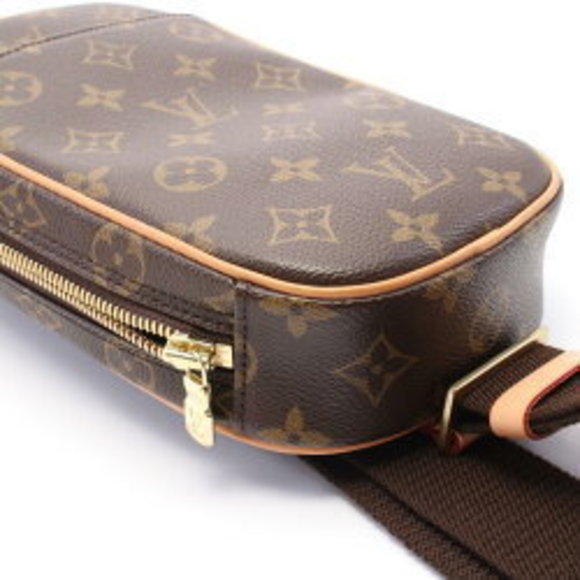 Louis Vuitton Pochette Ganju Waist Bag Body Leather Monogram Brown - Picture 6 of 7